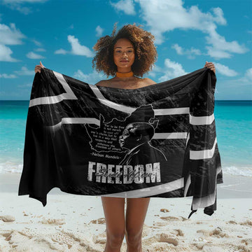 South Africa Freedom Day Sarong Nelson Mandela With Map LT14