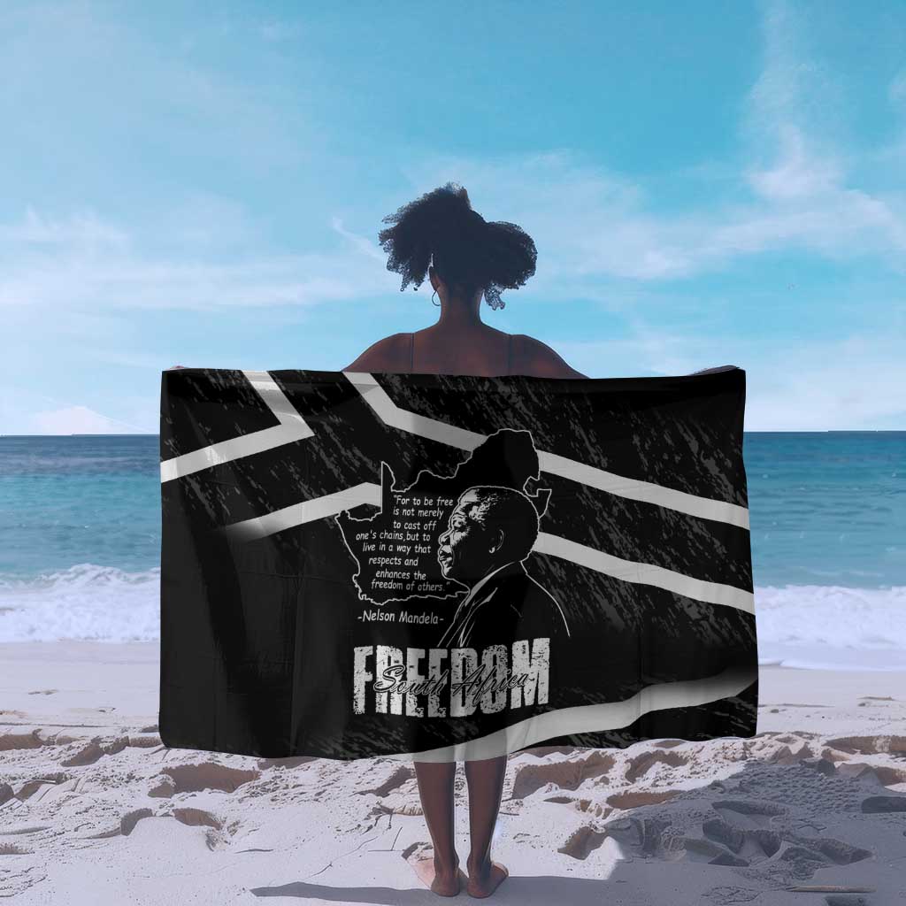 South Africa Freedom Day Sarong Nelson Mandela With Map LT14