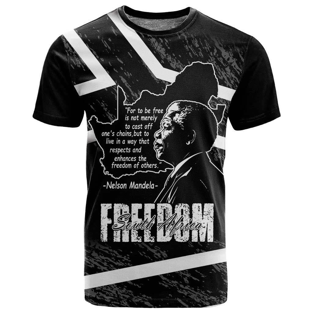 South Africa Freedom Day T shirt Nelson Mandela With Map LT14
