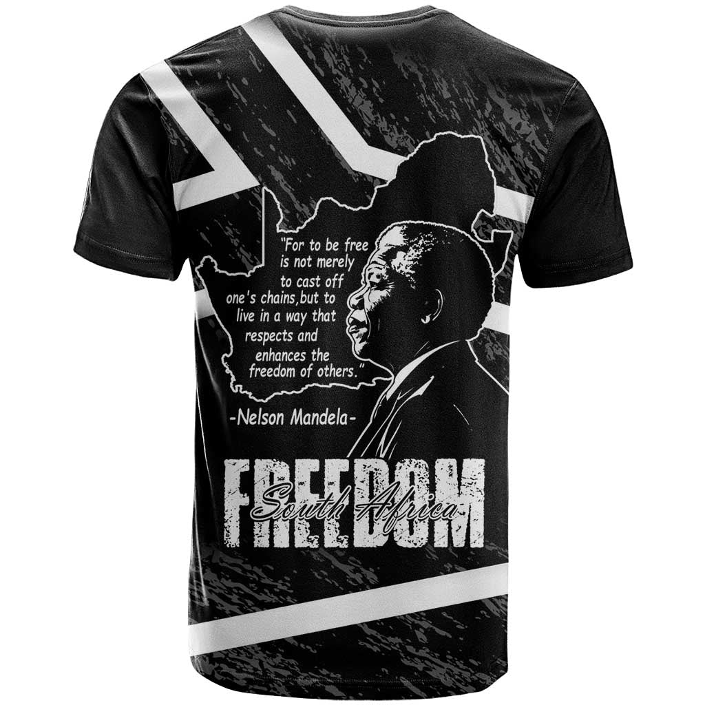 South Africa Freedom Day T shirt Nelson Mandela With Map LT14