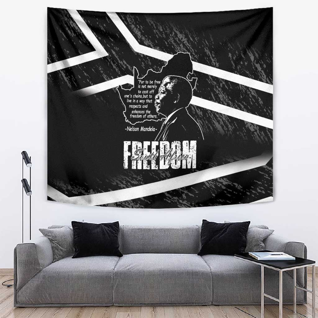 South Africa Freedom Day Tapestry Nelson Mandela With Map LT14