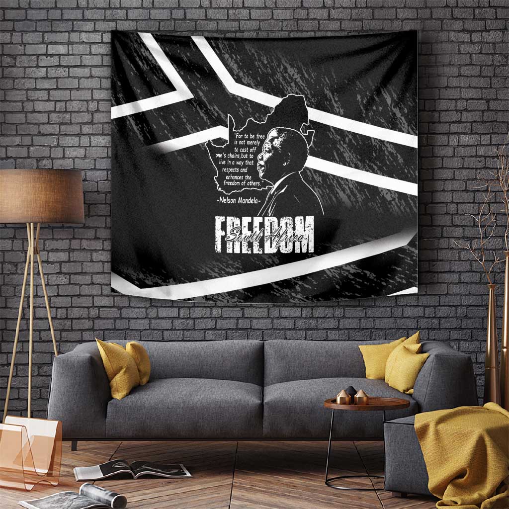 South Africa Freedom Day Tapestry Nelson Mandela With Map LT14