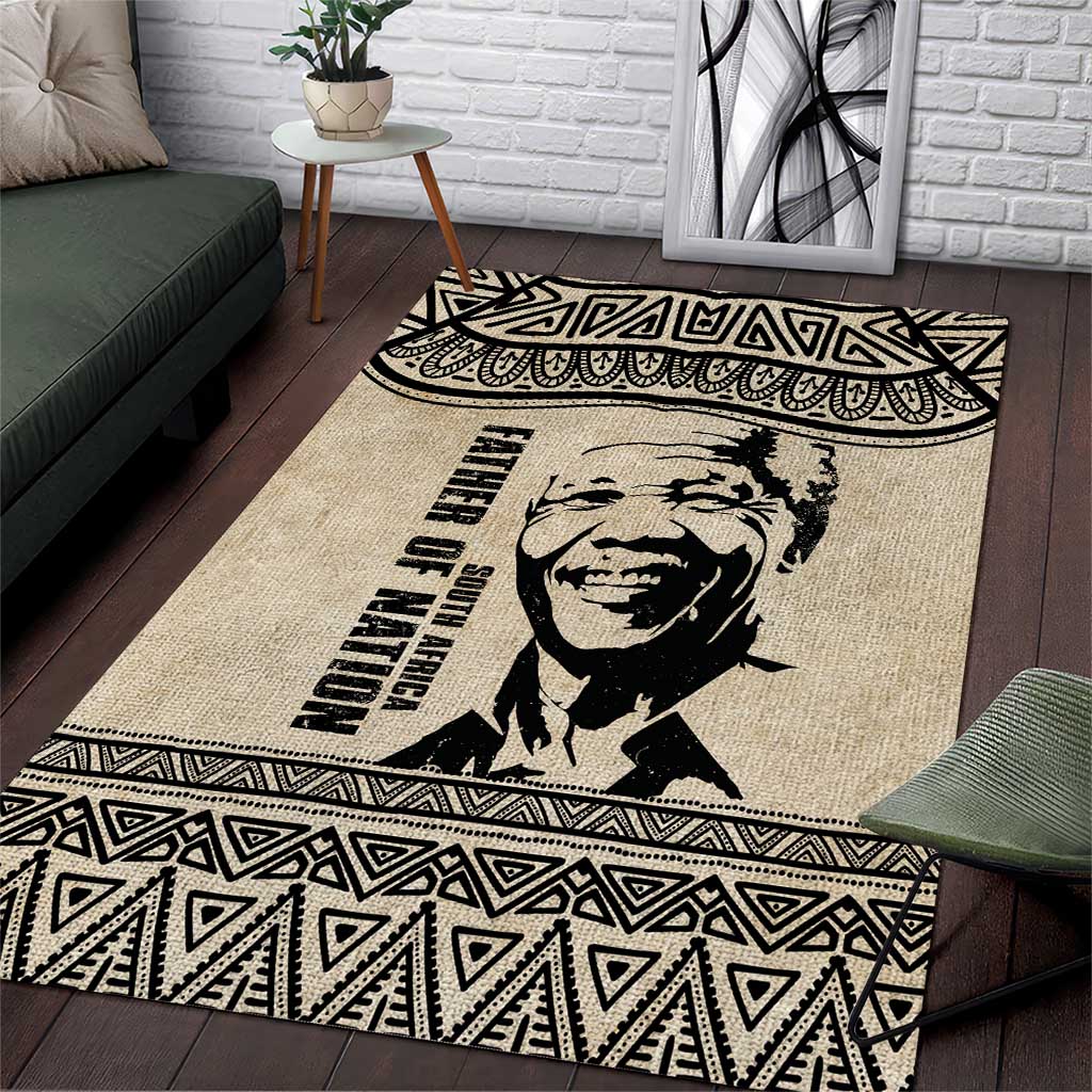 South Africa Nelson Mandela - Father Of Nation Area Rug Vintage African Pattern LT14