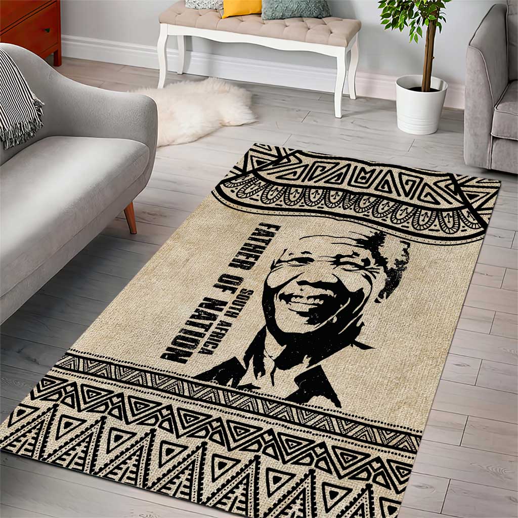 South Africa Nelson Mandela - Father Of Nation Area Rug Vintage African Pattern LT14