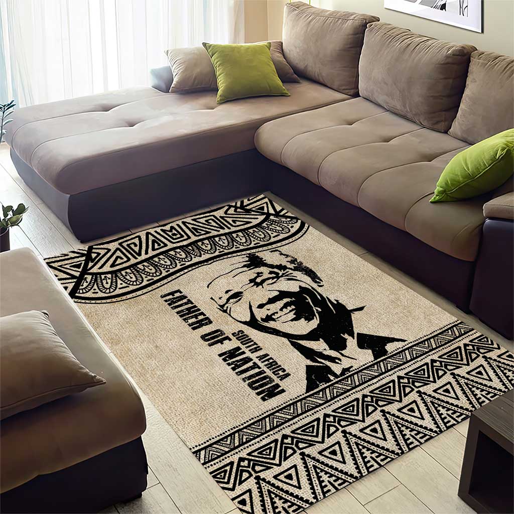 South Africa Nelson Mandela - Father Of Nation Area Rug Vintage African Pattern LT14