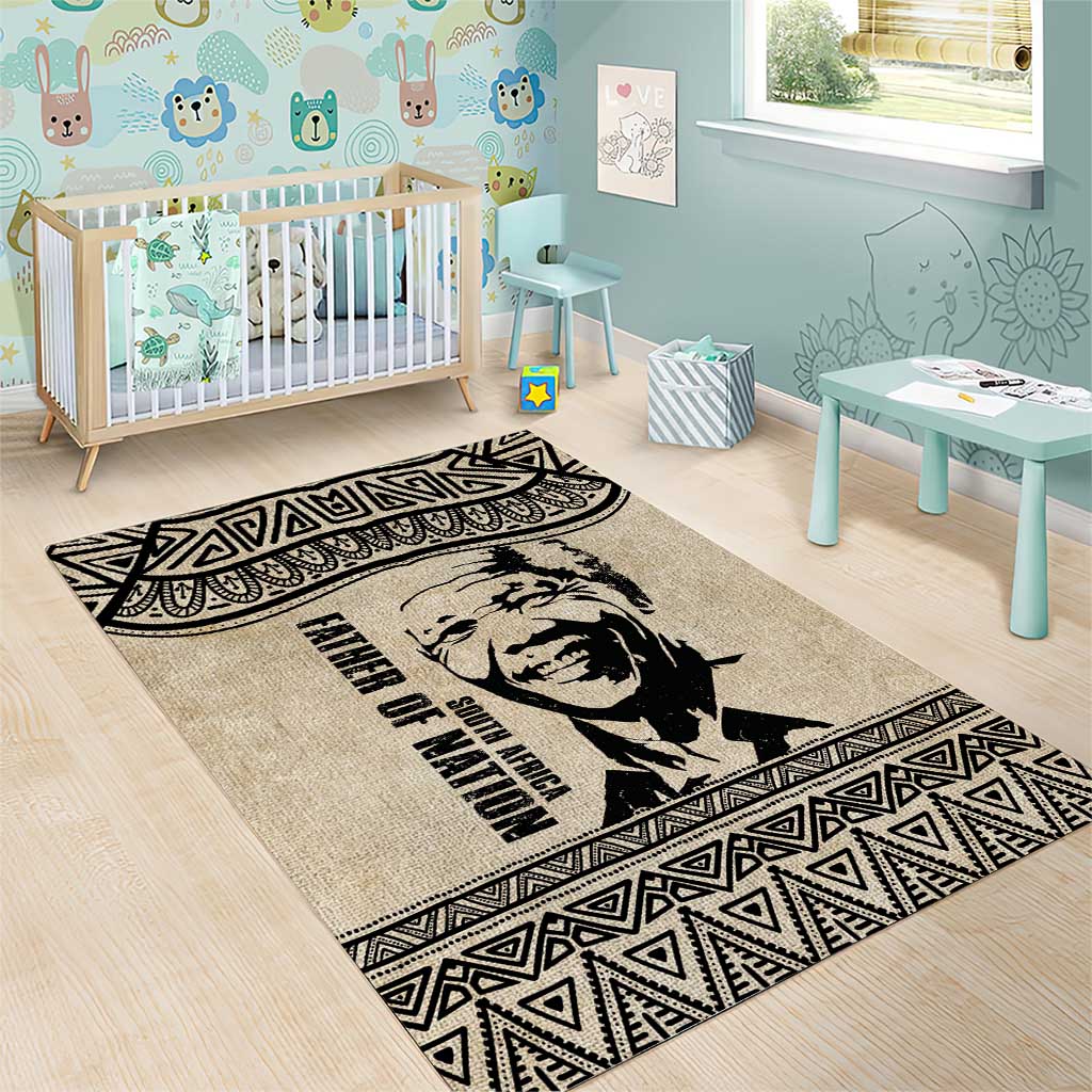 South Africa Nelson Mandela - Father Of Nation Area Rug Vintage African Pattern LT14