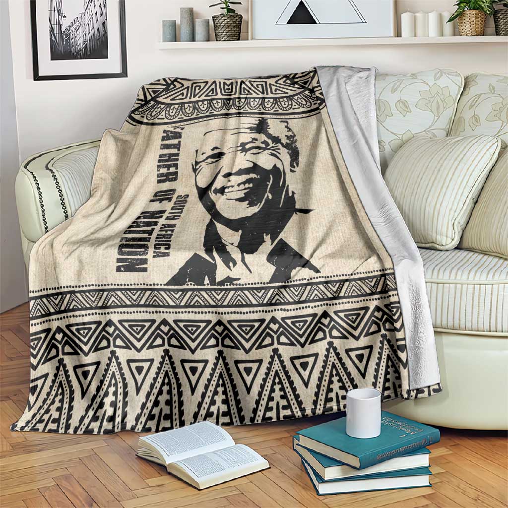 South Africa Nelson Mandela - Father Of Nation Blanket Vintage African Pattern LT14