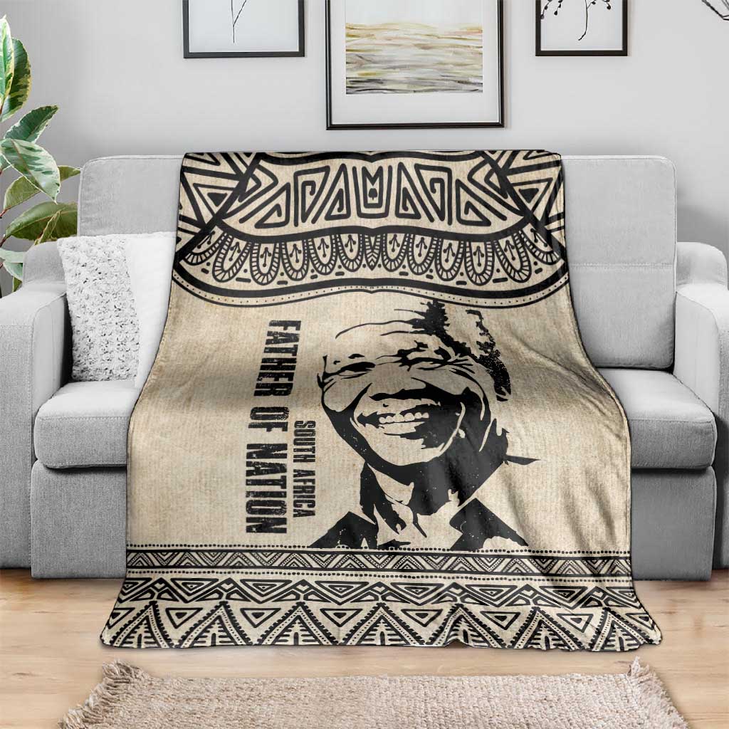 South Africa Nelson Mandela - Father Of Nation Blanket Vintage African Pattern LT14