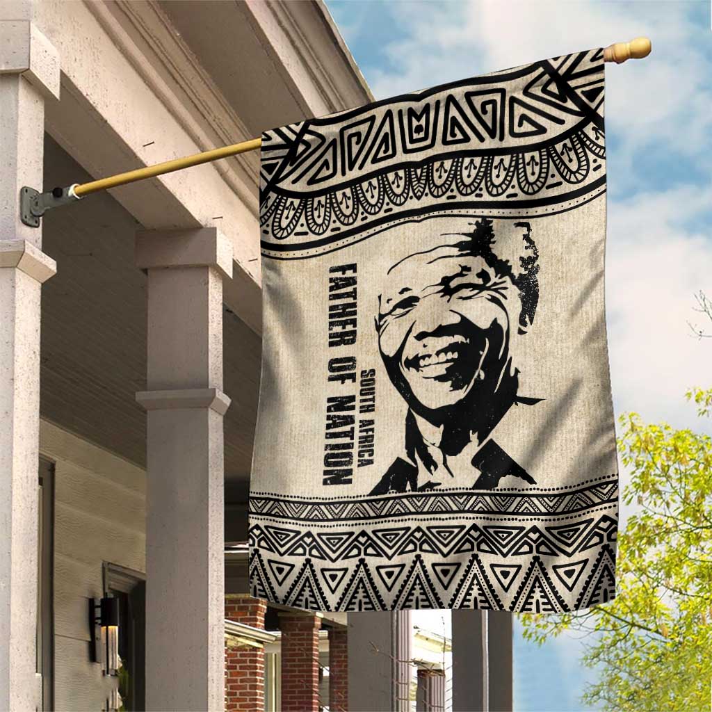 South Africa Nelson Mandela - Father Of Nation Garden Flag Vintage African Pattern LT14