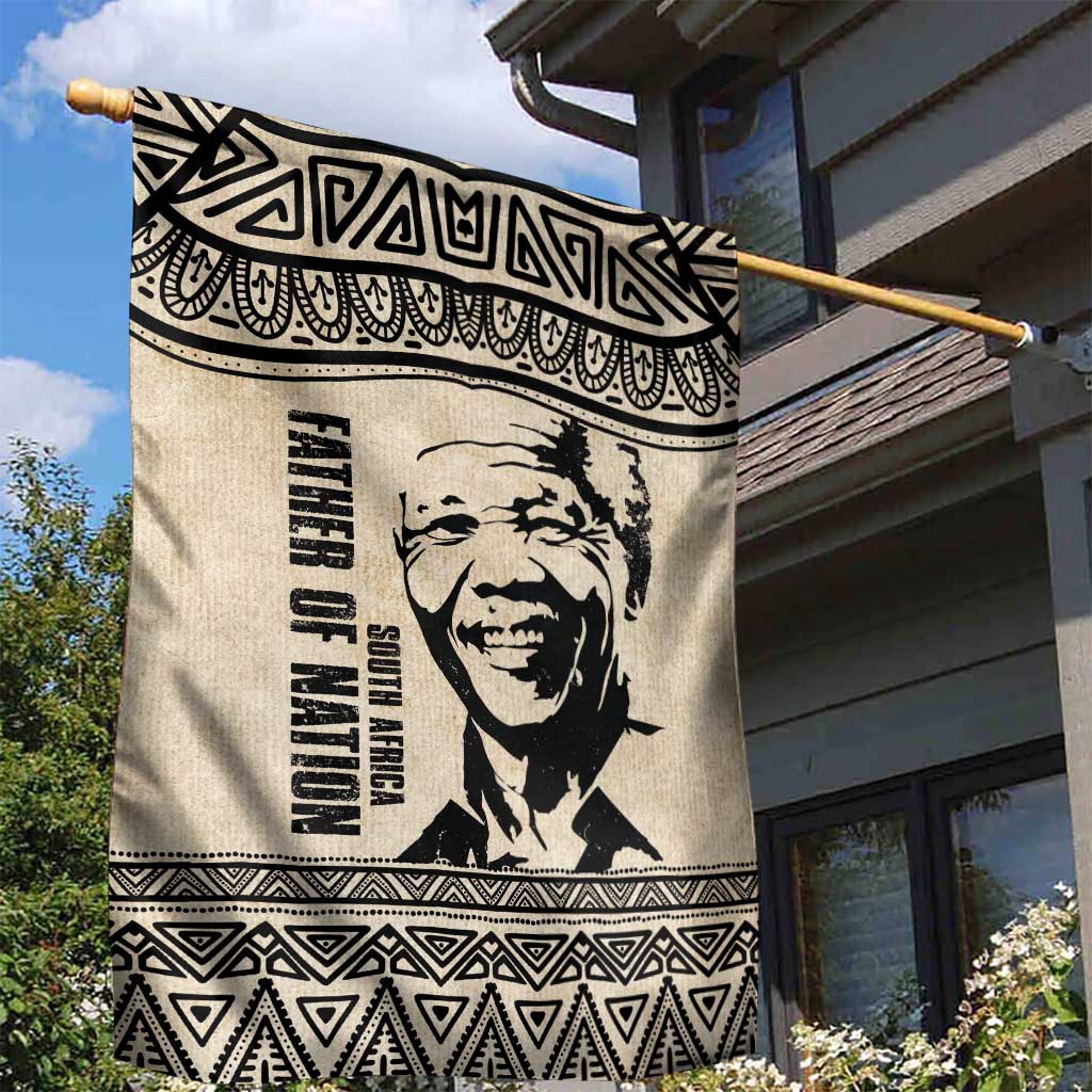 South Africa Nelson Mandela - Father Of Nation Garden Flag Vintage African Pattern LT14