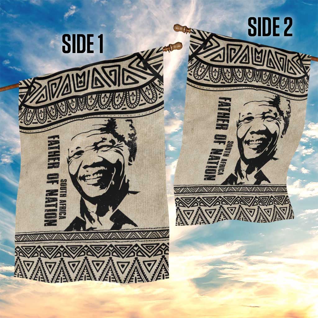 South Africa Nelson Mandela - Father Of Nation Garden Flag Vintage African Pattern LT14