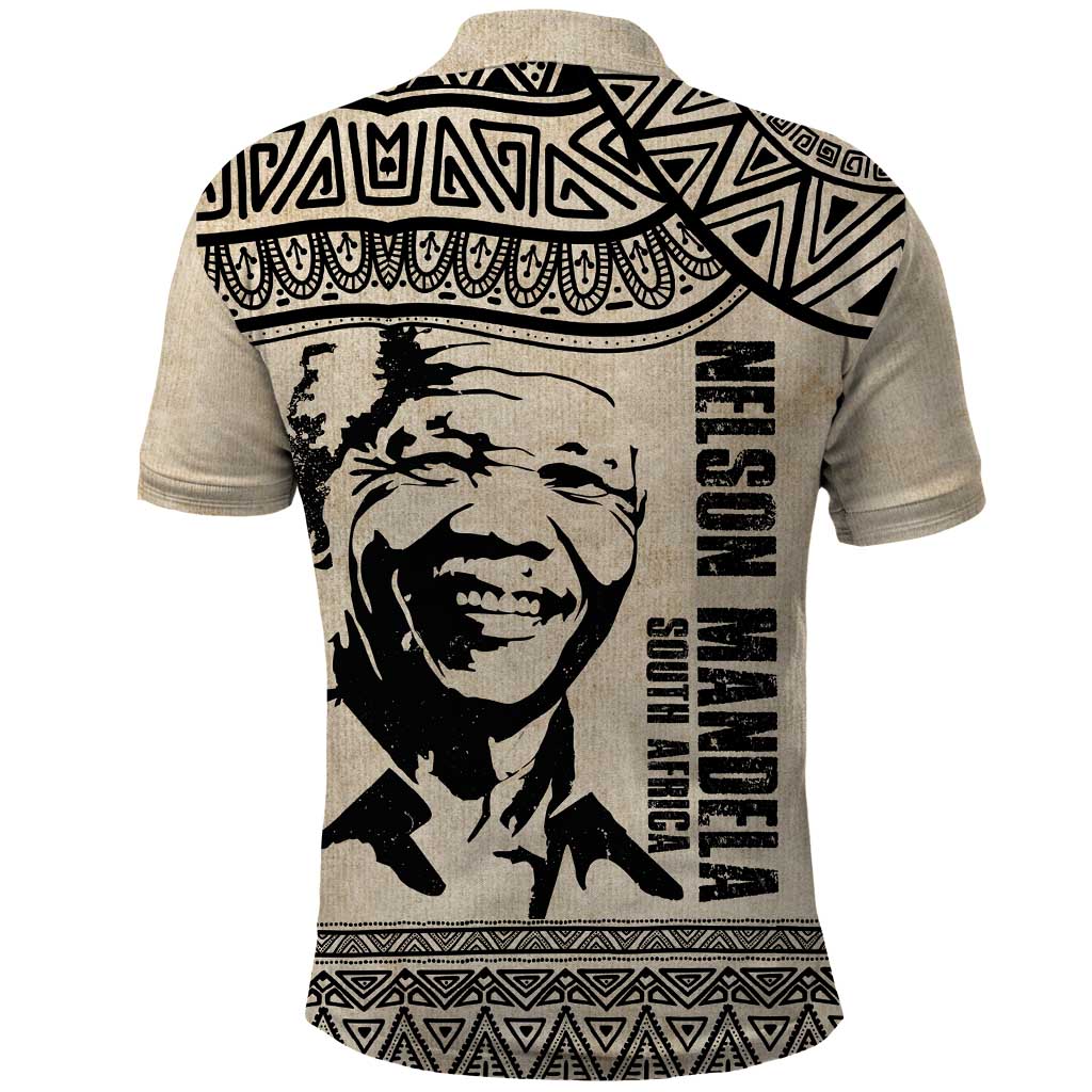 South Africa Nelson Mandela - Father Of Nation Polo Shirt Vintage African Pattern LT14