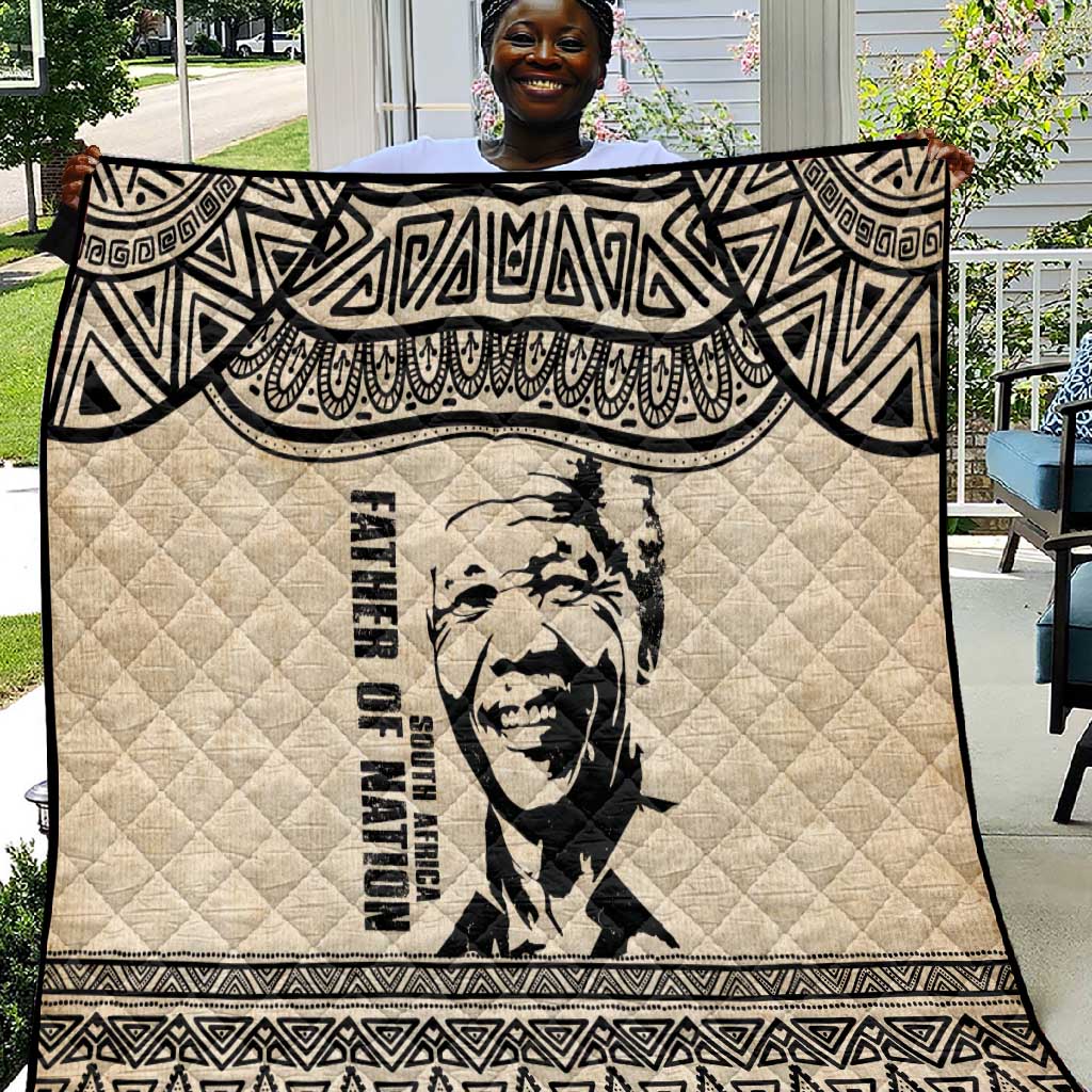 South Africa Nelson Mandela - Father Of Nation Quilt Vintage African Pattern LT14