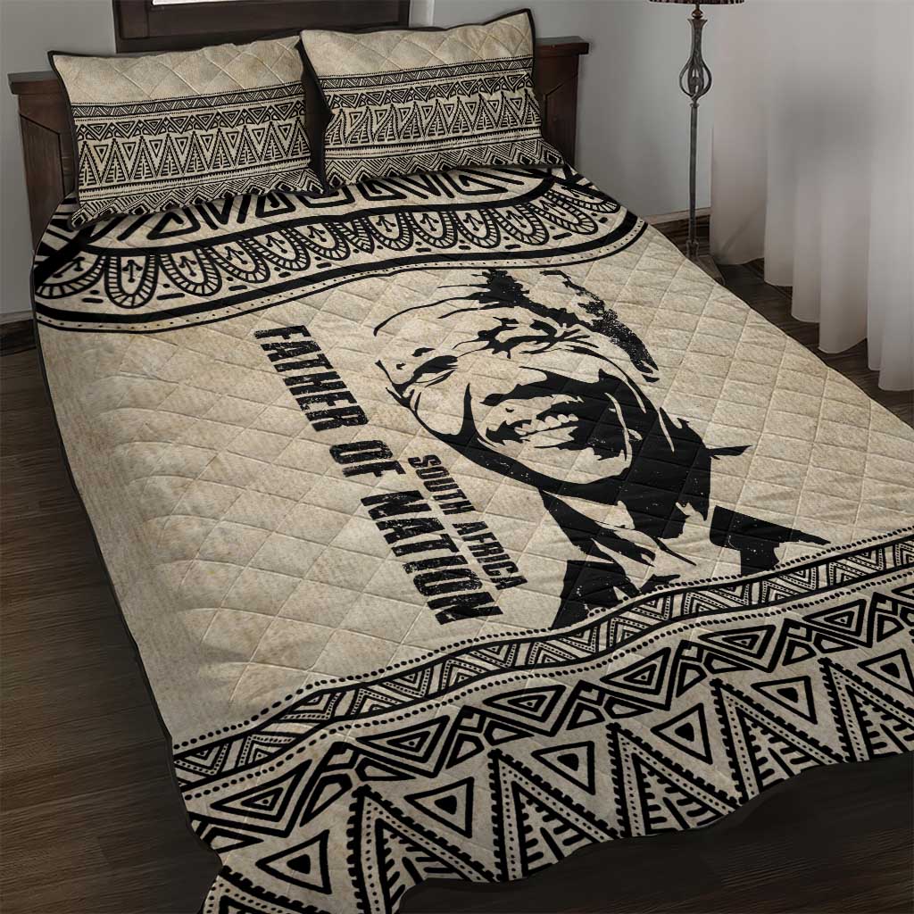 South Africa Nelson Mandela - Father Of Nation Quilt Bed Set Vintage African Pattern LT14