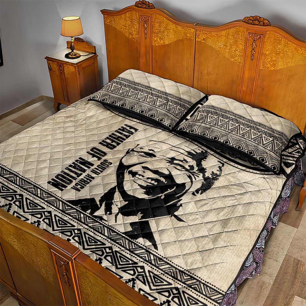 South Africa Nelson Mandela - Father Of Nation Quilt Bed Set Vintage African Pattern LT14