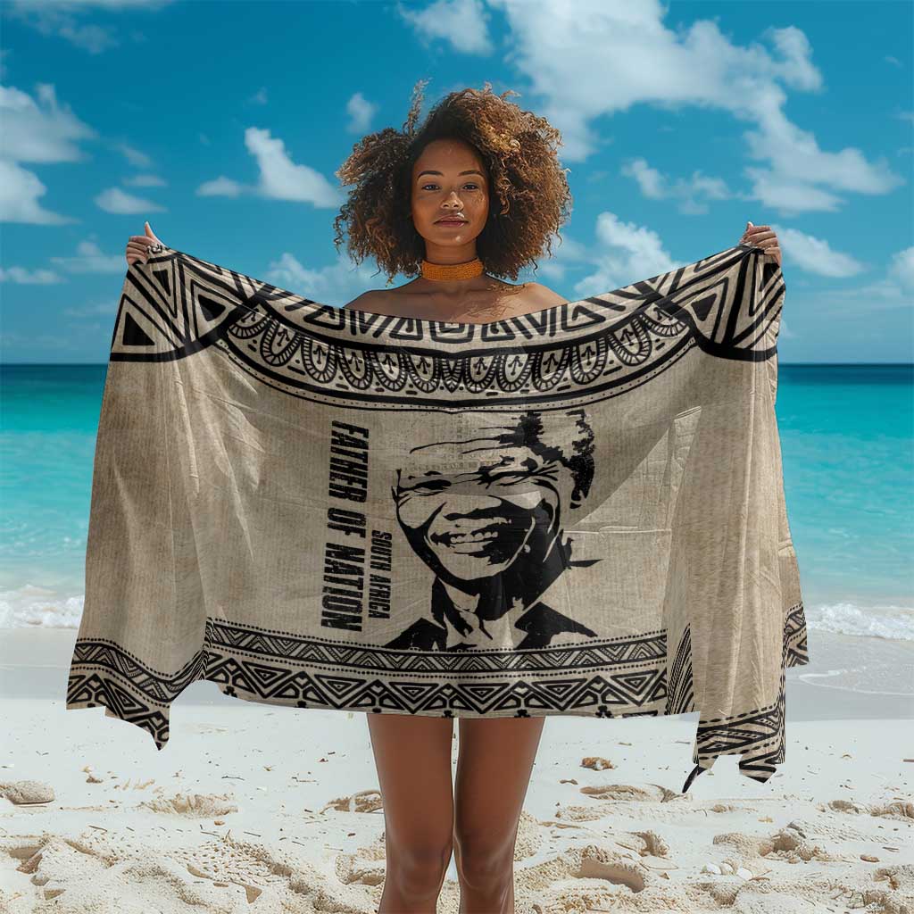 South Africa Nelson Mandela - Father Of Nation Sarong Vintage African Pattern LT14