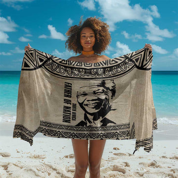 South Africa Nelson Mandela - Father Of Nation Sarong Vintage African Pattern LT14