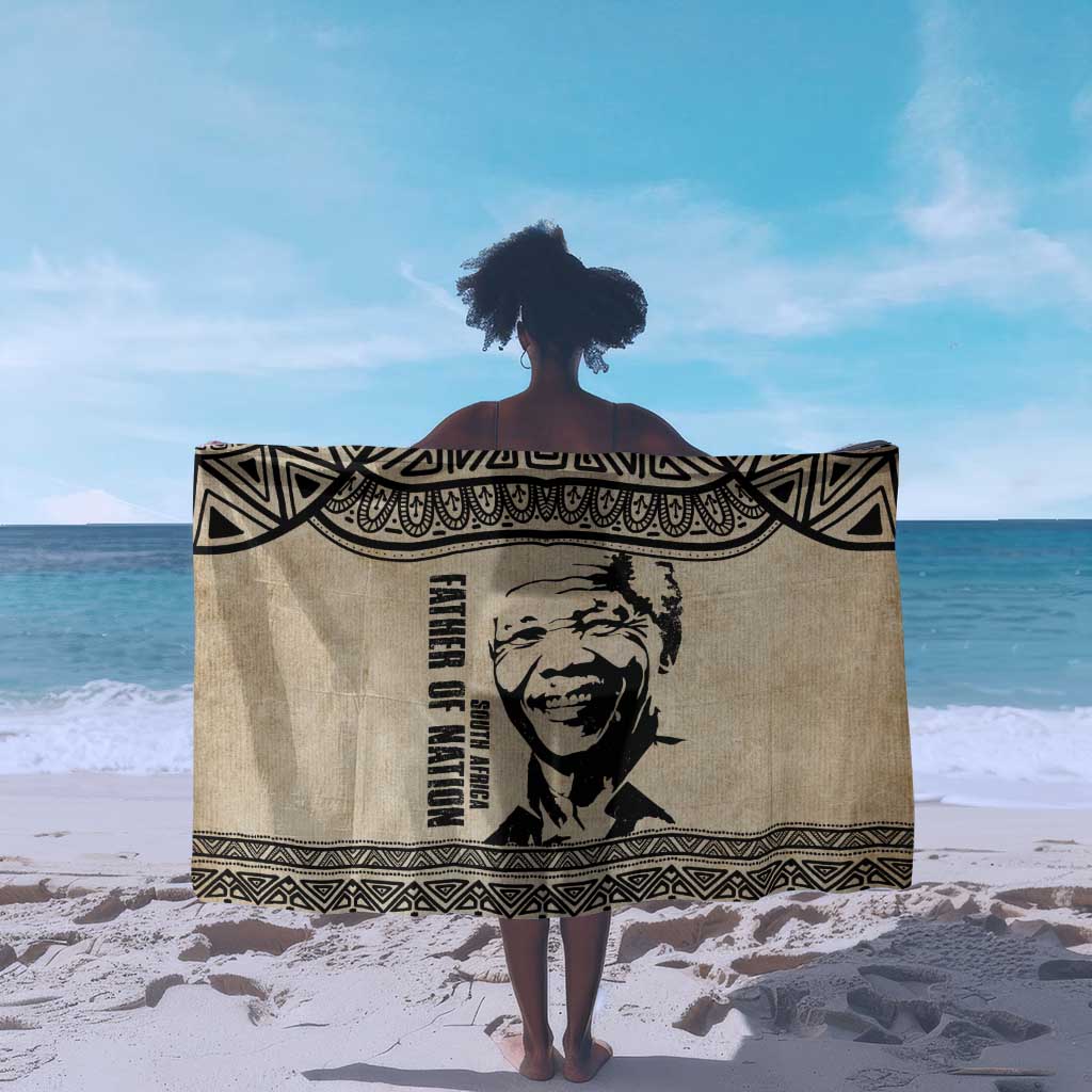 South Africa Nelson Mandela - Father Of Nation Sarong Vintage African Pattern LT14