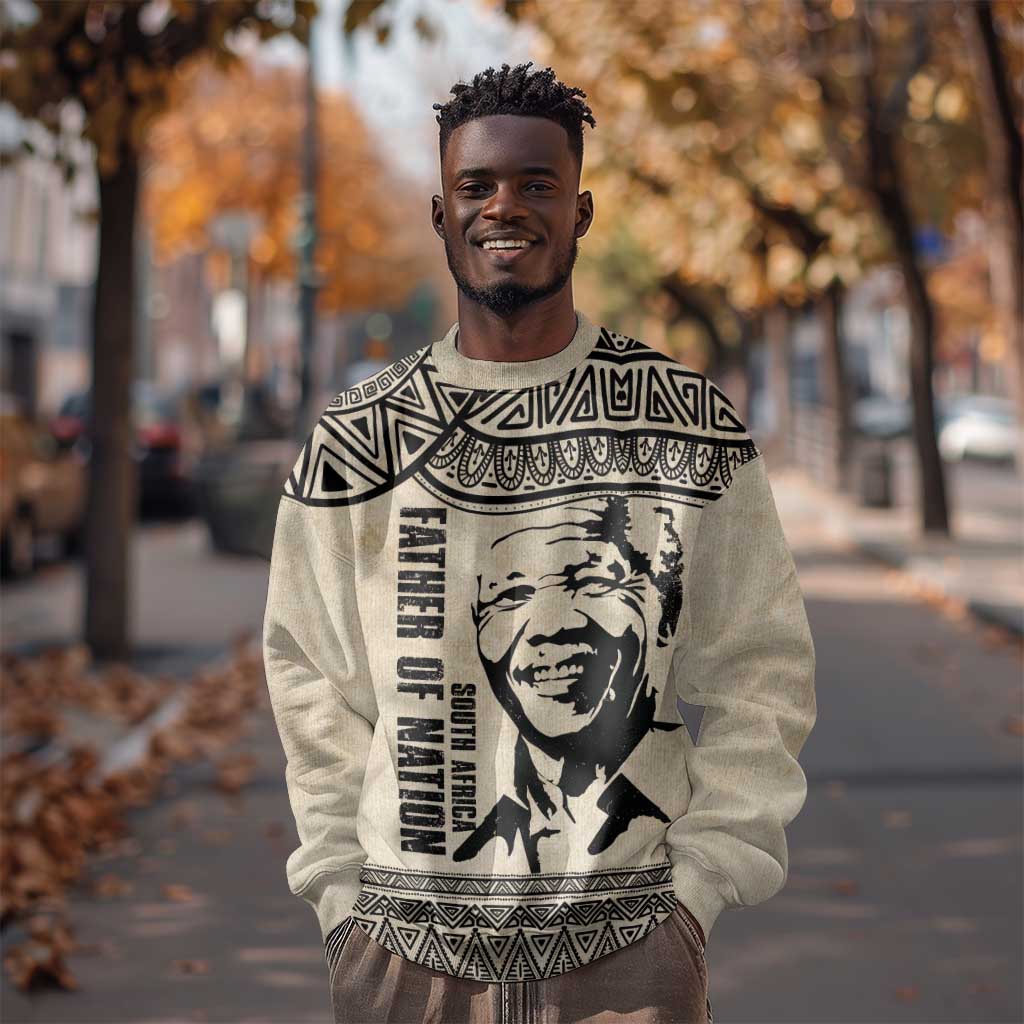 South Africa Nelson Mandela - Father Of Nation Sweatshirt Vintage African Pattern LT14