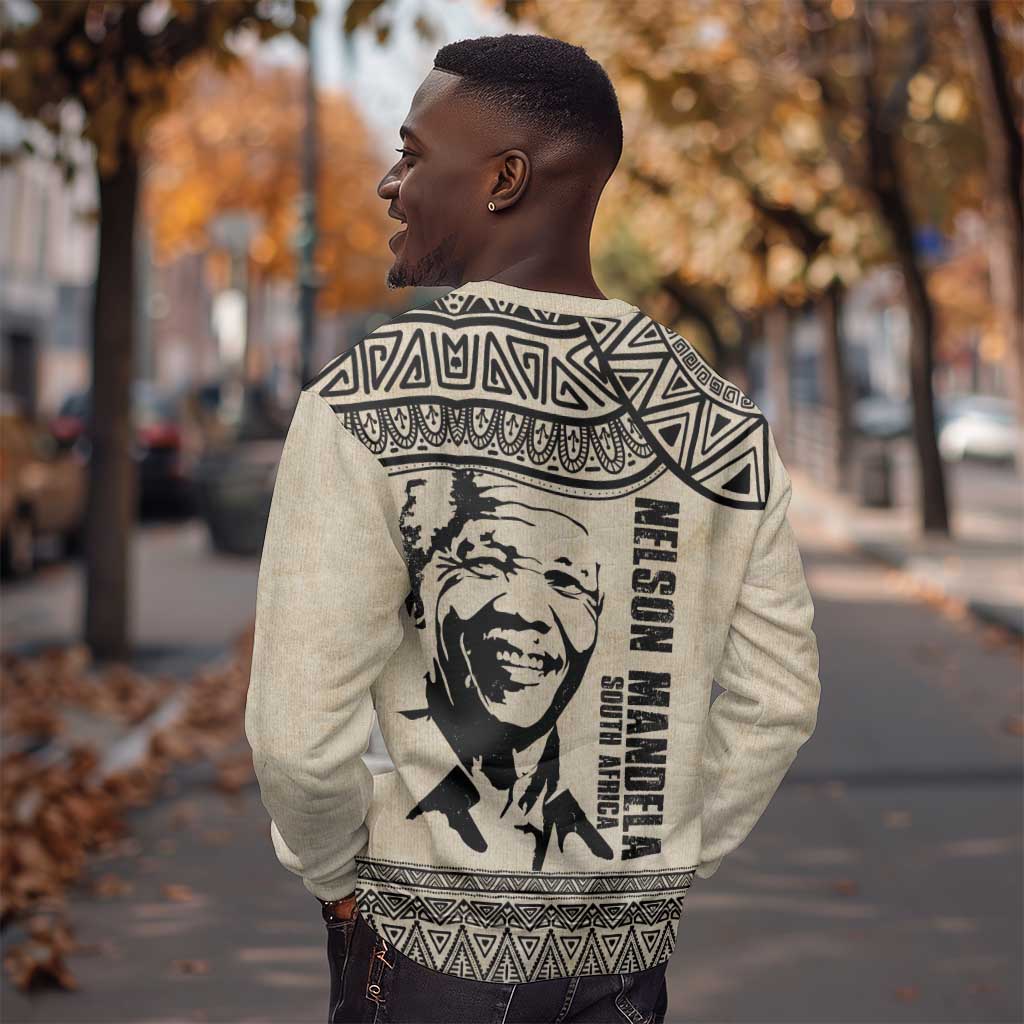South Africa Nelson Mandela - Father Of Nation Sweatshirt Vintage African Pattern LT14