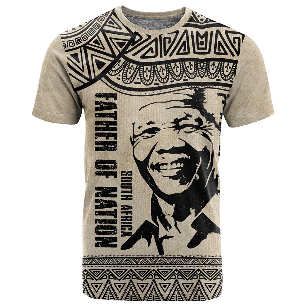 South Africa Nelson Mandela - Father Of Nation T shirt Vintage African Pattern LT14
