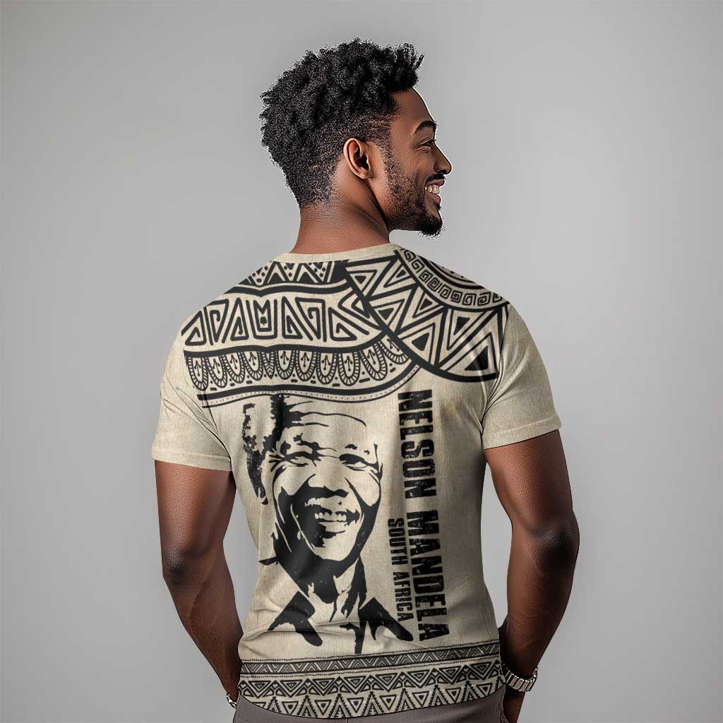 South Africa Nelson Mandela - Father Of Nation T shirt Vintage African Pattern LT14