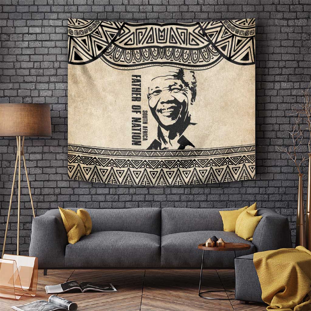 South Africa Nelson Mandela - Father Of Nation Tapestry Vintage African Pattern LT14