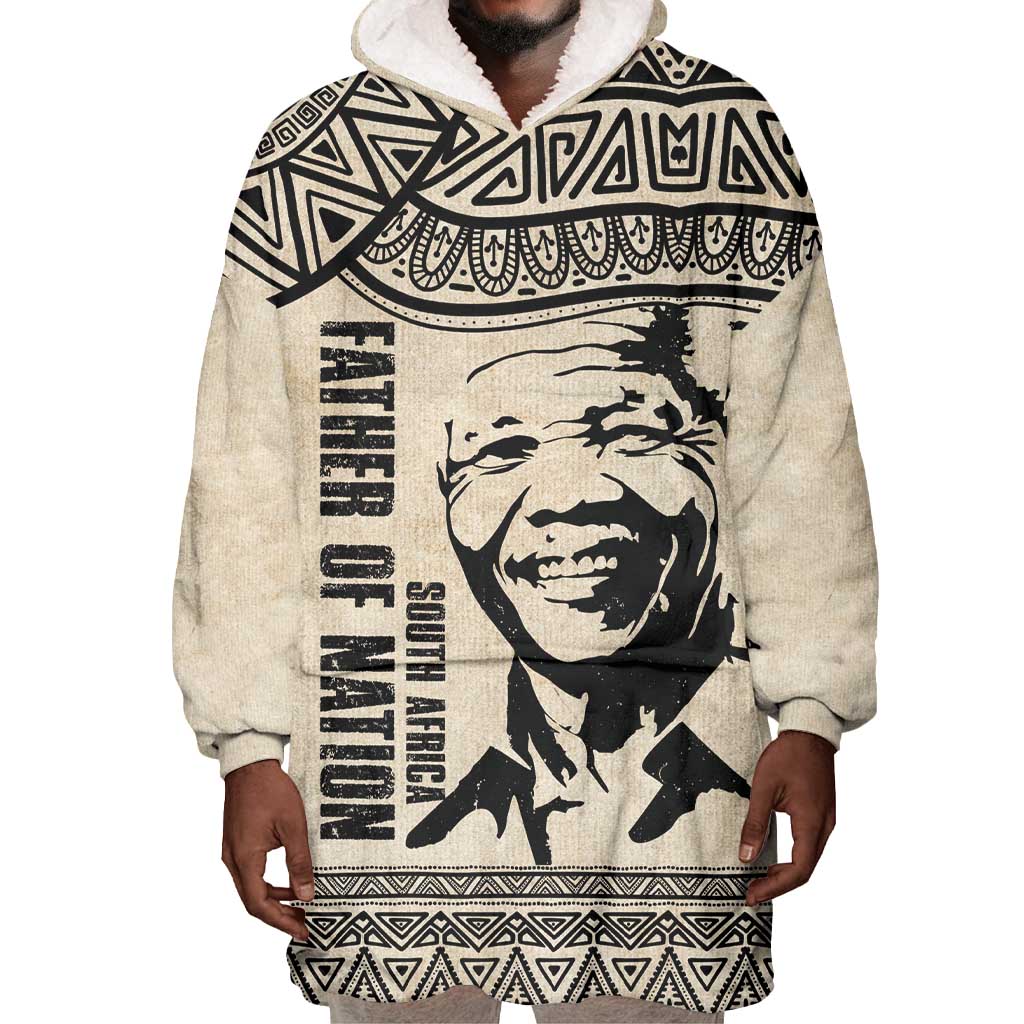 South Africa Nelson Mandela - Father Of Nation Wearable Blanket Hoodie Vintage African Pattern LT14