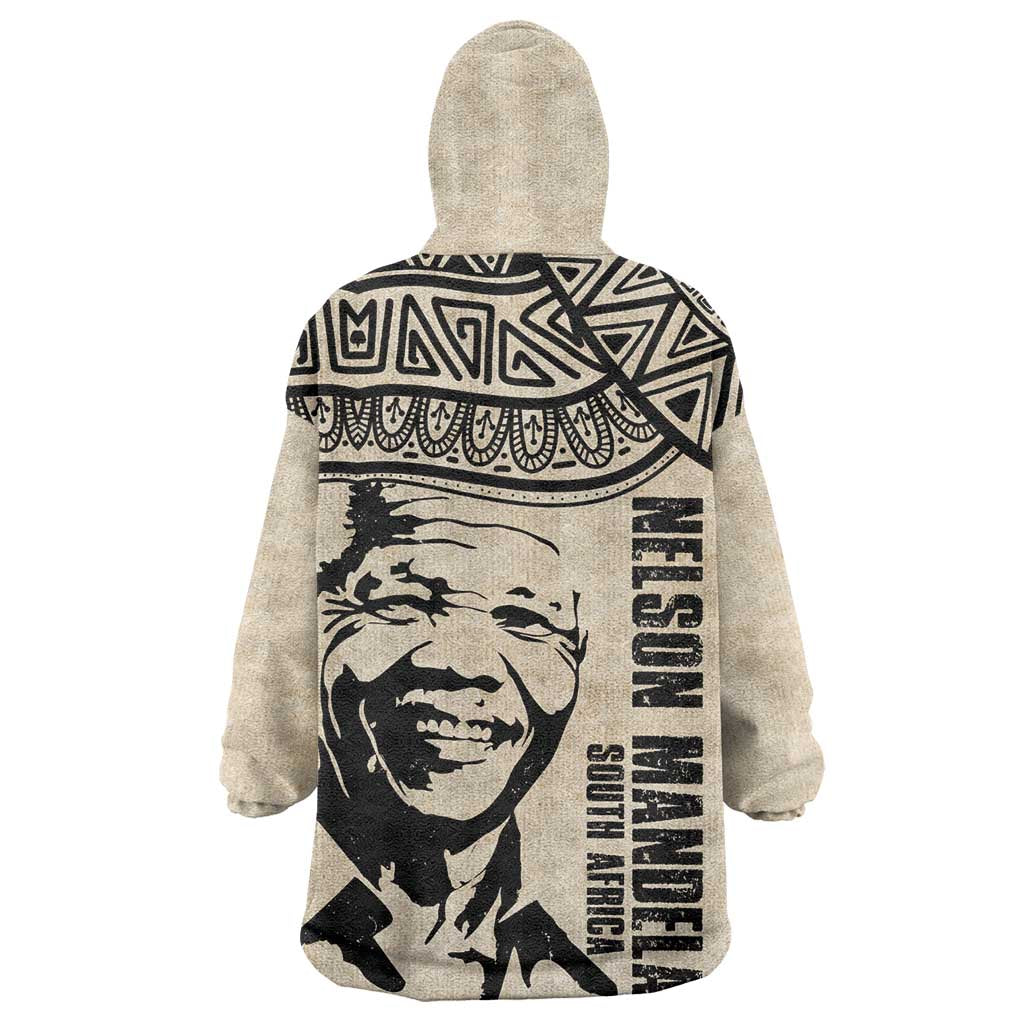 South Africa Nelson Mandela - Father Of Nation Wearable Blanket Hoodie Vintage African Pattern LT14