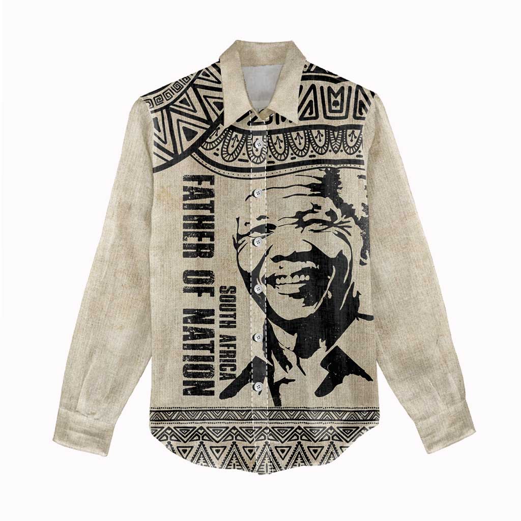 South Africa Nelson Mandela - Father Of Nation Women Casual Shirt Vintage African Pattern LT14