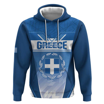 Custom Greece Football Hoodie Go Ethniki Coat Of Arms Style LT14