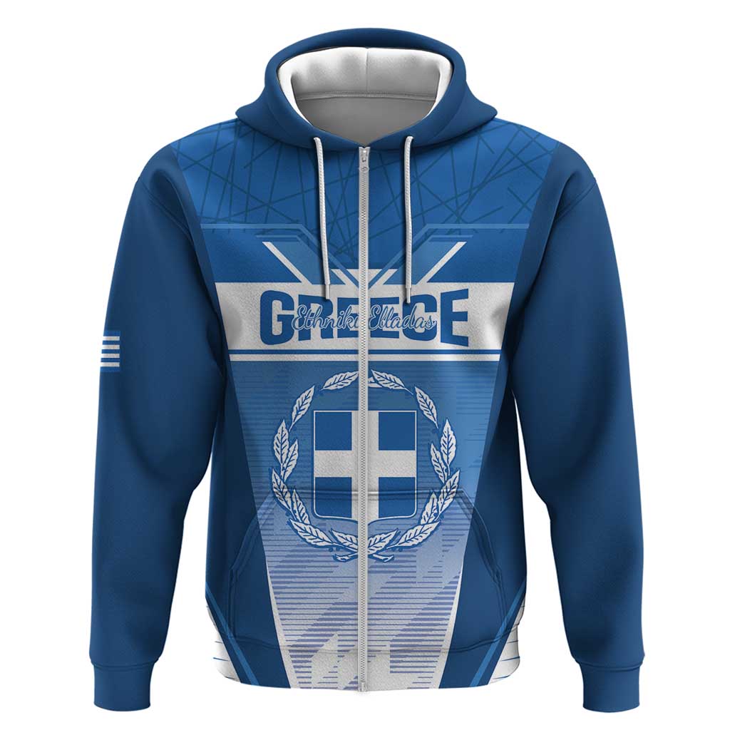 Custom Greece Football Hoodie Go Ethniki Coat Of Arms Style LT14
