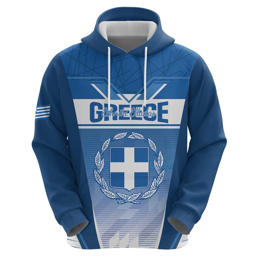 Custom Greece Football Hoodie Go Ethniki Coat Of Arms Style LT14