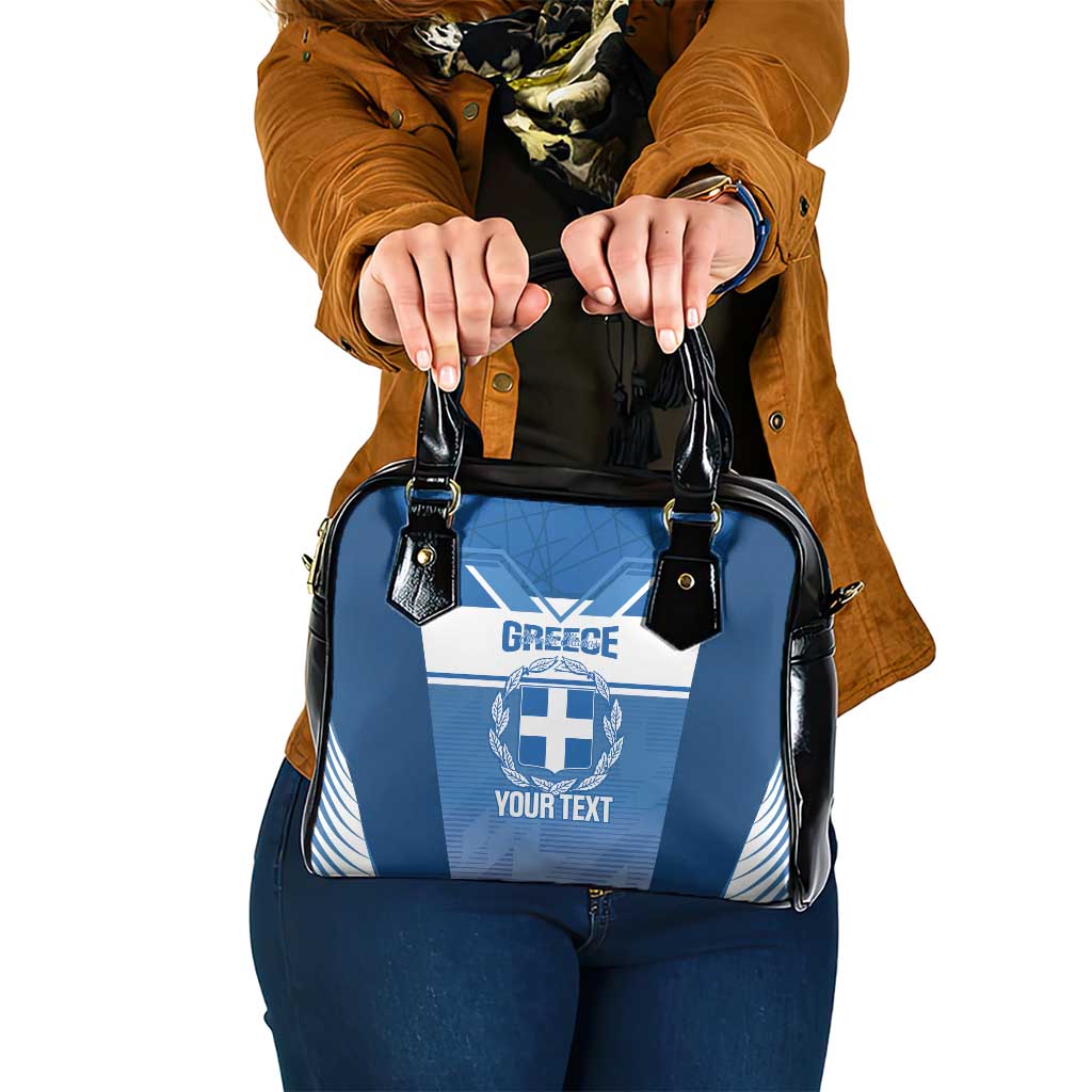 Custom Greece Football Shoulder Handbag Go Ethniki Coat Of Arms Style LT14