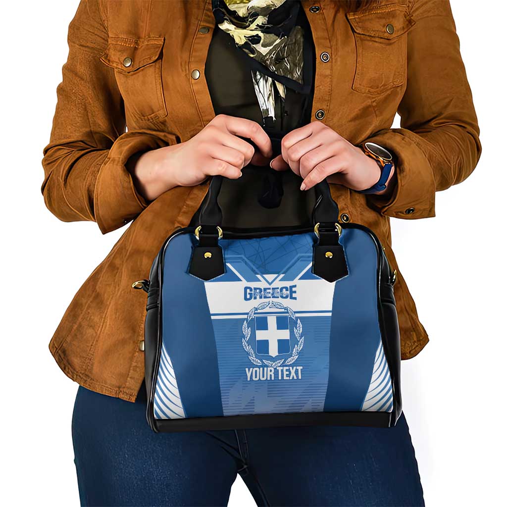 Custom Greece Football Shoulder Handbag Go Ethniki Coat Of Arms Style LT14