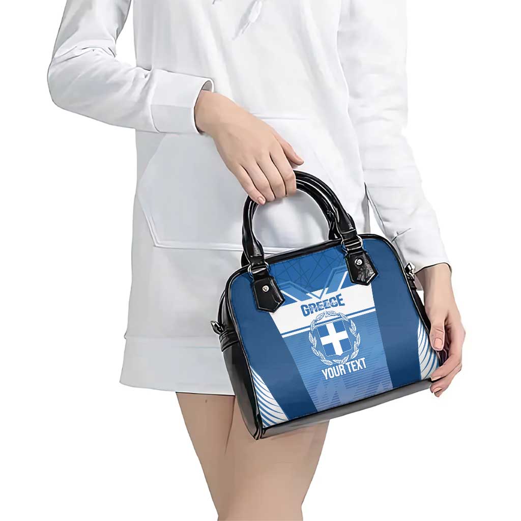 Custom Greece Football Shoulder Handbag Go Ethniki Coat Of Arms Style LT14