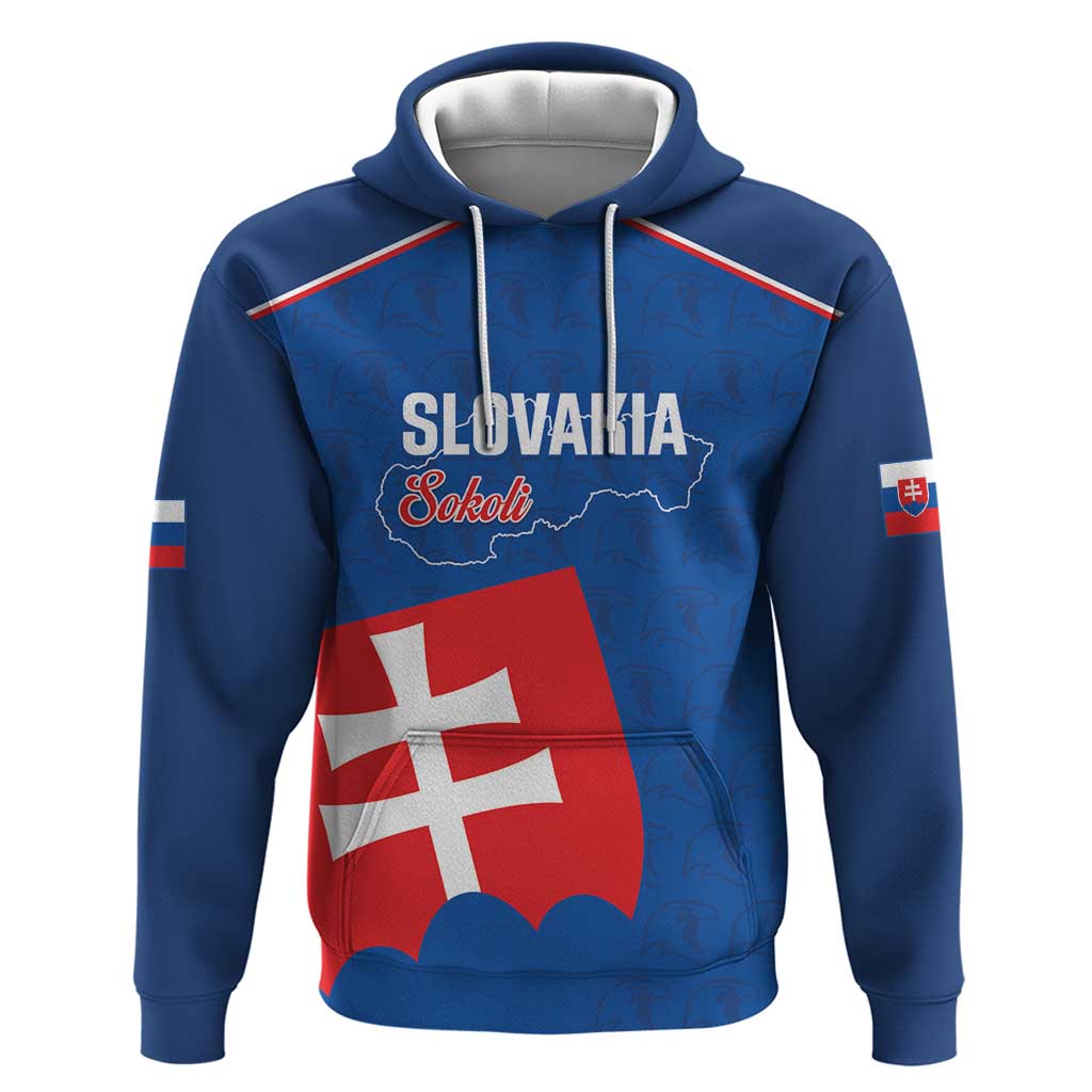 Custom Slovakia Football Hoodie Come On Sokoli Falcon Pattern LT14