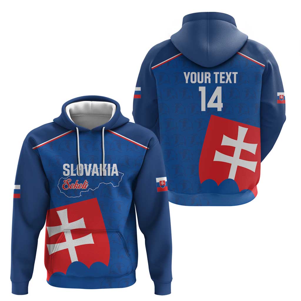 Custom Slovakia Football Hoodie Come On Sokoli Falcon Pattern LT14