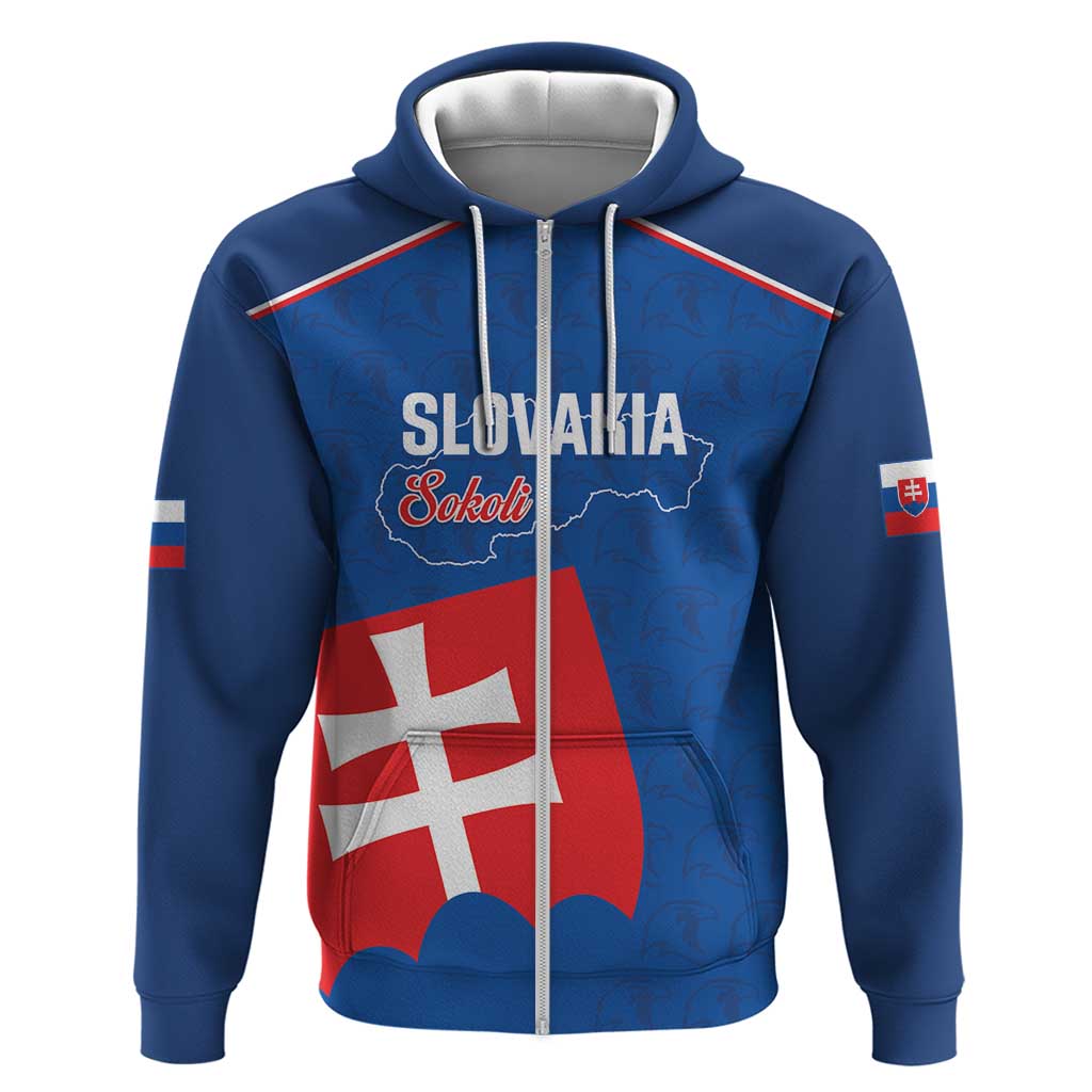 Custom Slovakia Football Hoodie Come On Sokoli Falcon Pattern LT14