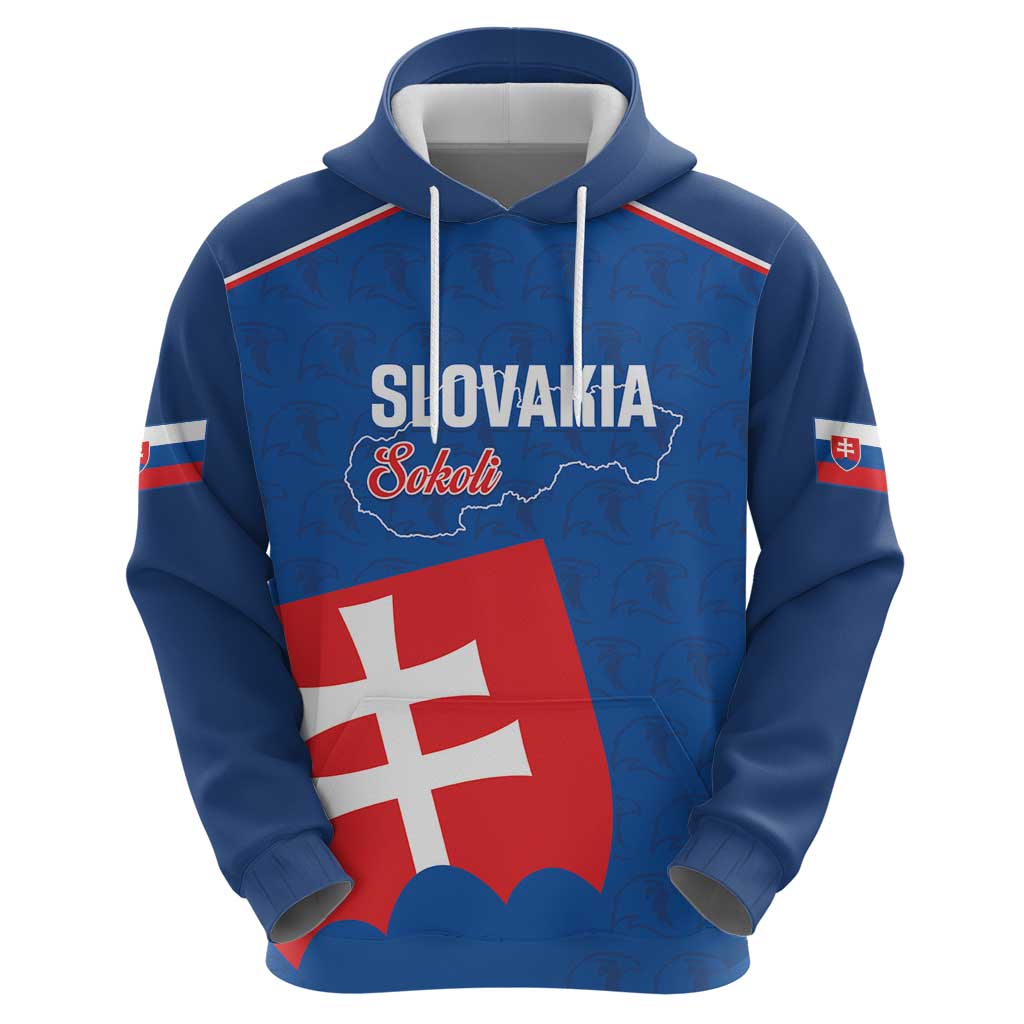Custom Slovakia Football Hoodie Come On Sokoli Falcon Pattern LT14
