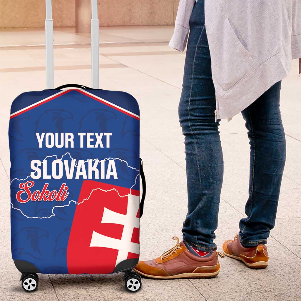 Custom Slovakia Football Luggage Cover Come On Sokoli Falcon Pattern LT14