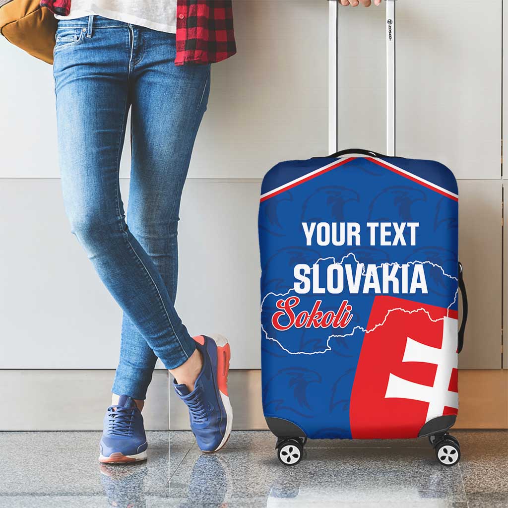 Custom Slovakia Football Luggage Cover Come On Sokoli Falcon Pattern LT14