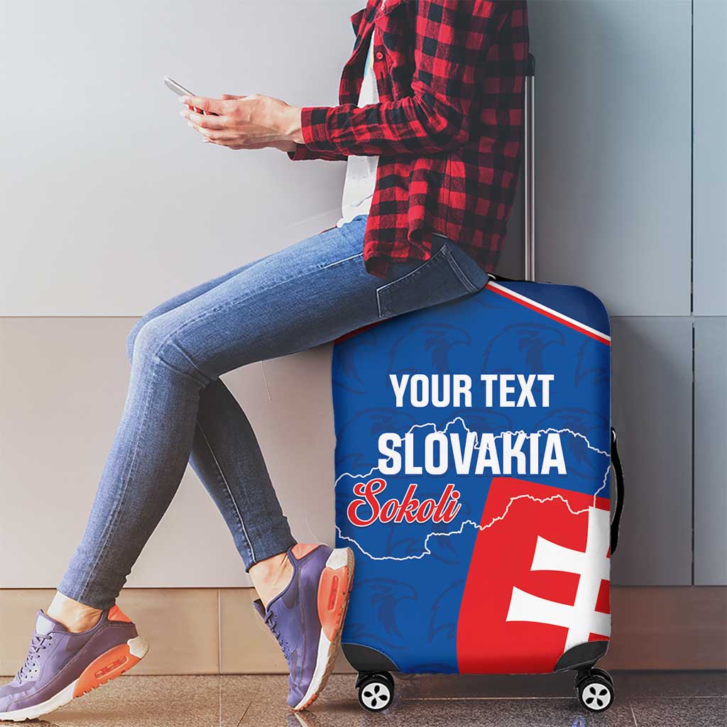 Custom Slovakia Football Luggage Cover Come On Sokoli Falcon Pattern LT14