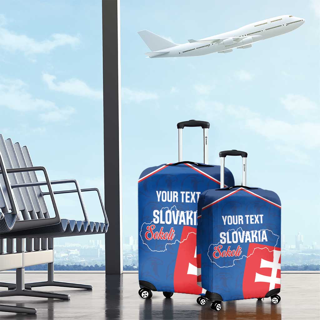 Custom Slovakia Football Luggage Cover Come On Sokoli Falcon Pattern LT14