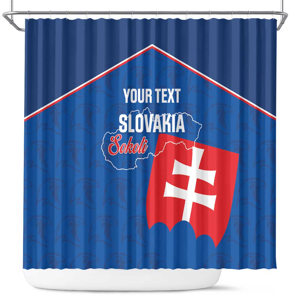 Custom Slovakia Football Shower Curtain Come On Sokoli Falcon Pattern LT14
