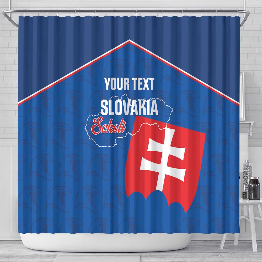 Custom Slovakia Football Shower Curtain Come On Sokoli Falcon Pattern LT14