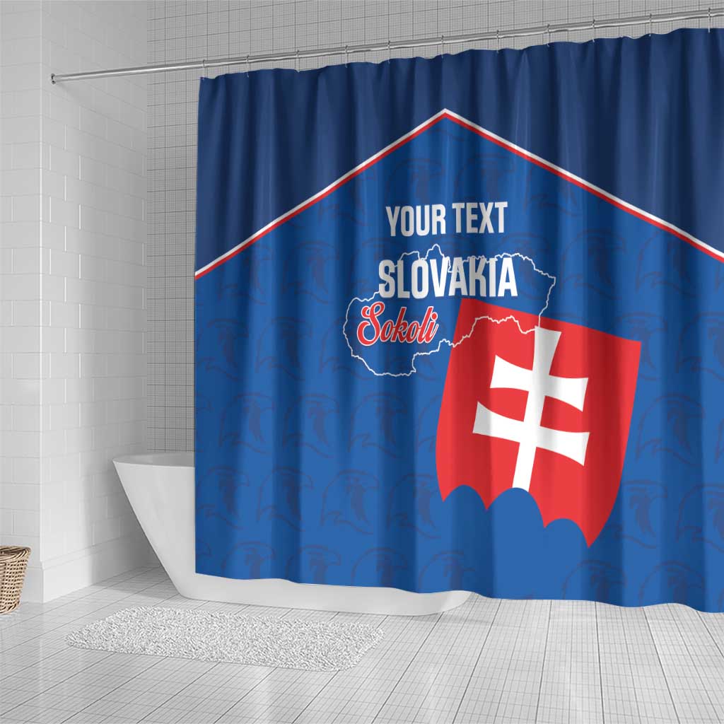 Custom Slovakia Football Shower Curtain Come On Sokoli Falcon Pattern LT14