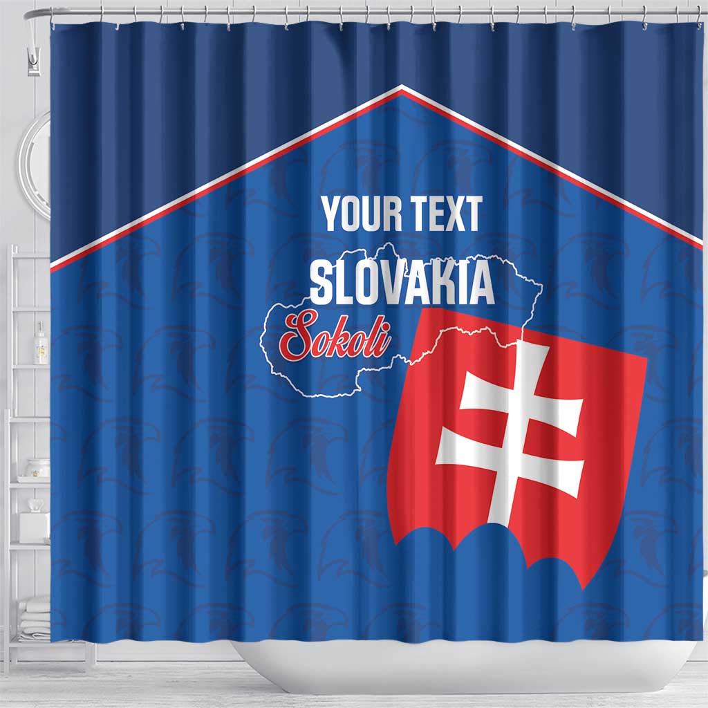 Custom Slovakia Football Shower Curtain Come On Sokoli Falcon Pattern LT14