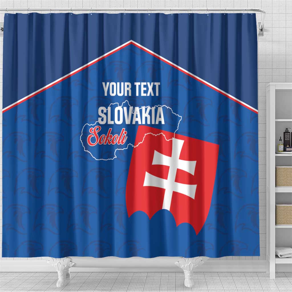 Custom Slovakia Football Shower Curtain Come On Sokoli Falcon Pattern LT14