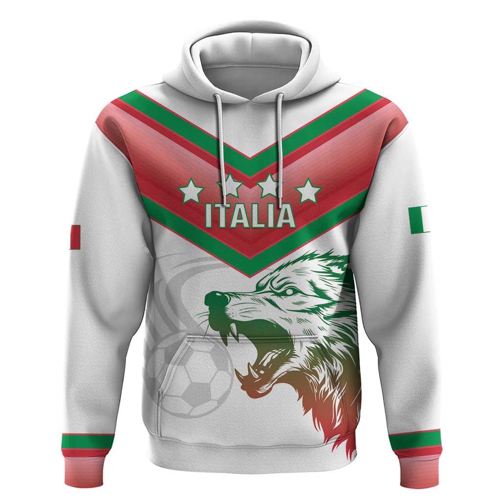 Custom Italy Football Hoodie Go Gli Azzurri Italian Wolf LT14